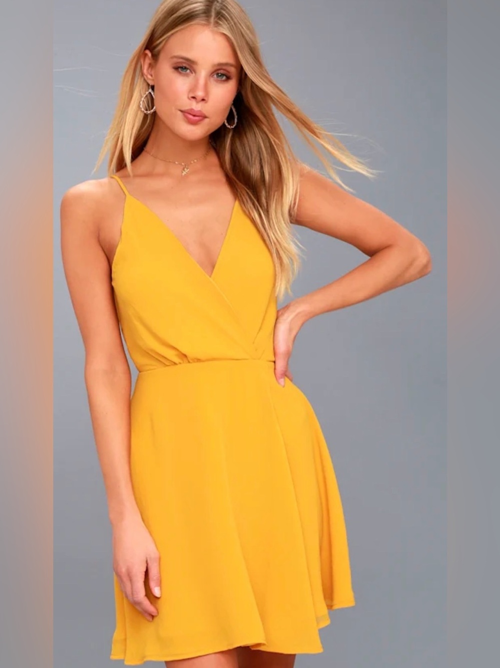 Lulus Hot Like Fire Golden Yellow Backless Dress - XXS
